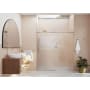 Glass Warehouse Eclipse 78" High x 72" Wide Sliding Frameless Shower Door with Clear Glass Brushed Bronze