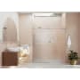 Glass Warehouse Eclipse 78" High x 72" Wide Sliding Frameless Shower Door with Clear Glass Brushed Nickel