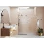 Glass Warehouse Eclipse 78" High x 72" Wide Sliding Frameless Shower Door with Clear Glass Matte Black