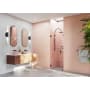 Glass Warehouse Illume 78" High x 34-1/2" Wide Hinged Frameless Shower Door with Clear Glass Oil Rubbed Bronze