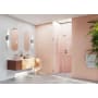 Glass Warehouse Illume 78" High x 38" Wide Hinged Frameless Shower Door with Clear Glass Chrome