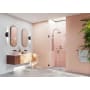 Glass Warehouse Illume 78" High x 38" Wide Hinged Frameless Shower Door with Clear Glass Matte Black
