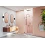 Glass Warehouse Illume 78" High x 38" Wide Hinged Frameless Shower Door with Clear Glass Oil Rubbed Bronze