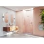 Glass Warehouse Illume 78" High x 45" Wide Hinged Frameless Shower Door with Clear Glass Brushed Nickel