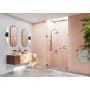 Glass Warehouse Illume 78" High x 45" Wide Hinged Frameless Shower Door with Clear Glass Oil Rubbed Bronze