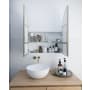 Glass Warehouse Aria 30" x 34" Framed Double Door Medicine Cabinet Satin Brass