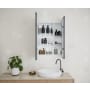 Glass Warehouse Calla 24" x 36" Framed Double Door Medicine Cabinet Matte Black