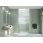 Glass Warehouse Astro 78" High x 52" Wide Sliding Frameless Shower Door with Clear Glass Brushed Nickel