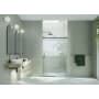 Glass Warehouse Astro 78" High x 52" Wide Sliding Frameless Shower Door with Clear Glass Matte Black