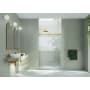 Glass Warehouse Astro 78" High x 52" Wide Sliding Frameless Shower Door with Clear Glass Satin Brass