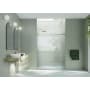Glass Warehouse Astro 78" High x 56" Wide Sliding Frameless Shower Door with Clear Glass Brushed Bronze