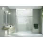 Glass Warehouse Astro 78" High x 72" Wide Sliding Frameless Shower Door with Clear Glass Brushed Nickel