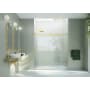 Glass Warehouse Astro 78" High x 72" Wide Sliding Frameless Shower Door with Clear Glass Satin Brass