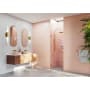 Glass Warehouse Umbra 78" High x 32-1/2" Wide Hinged Frameless Shower Door with Clear Glass Satin Brass