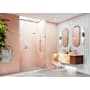Glass Warehouse Illume 78" High x 57" Wide Hinged Frameless Shower Door with Clear Glass Brushed Bronze