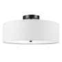 Globe Electric Kyle 2 Light 16" Wide Semi-Flush Drum Ceiling Fixture Satin