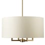 Globe Electric Emery 4 Light 20" Wide Drum Pendant Matte Brass