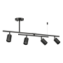 Globe Electric West 4 Light 5" Long Track Kit Matte Black