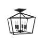 Globe Electric Sheldon 4 Light 14" Wide Semi-Flush Ceiling Fixture Matte Black