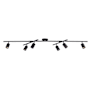 Globe Electric Waylon 6 Light 64" Wide Fixed Rail Linear Ceiling Fixture Matte Black