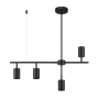 Globe Electric Hadid 4 Light 28" Wide Fixed Rail Linear Ceiling Fixture Matte Black