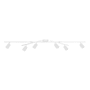 Globe Electric Waylon 6 Light 64" Wide Fixed Rail Linear Ceiling Fixture Matte White