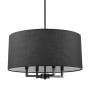 Globe Electric Emery 4 Light 20" Wide Drum Pendant Matte Black