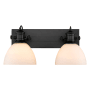 Golden Lighting Hines 2 Light 7" Wide Vanity Light Black
