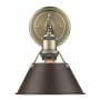 Aged Brass with Rubbed Bronze Shades
