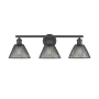 Golden Lighting Carver 3 Light 28" Wide Bathroom Vanity Light Black