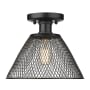 Golden Lighting Carver 10" Wide Semi-Flush Ceiling Fixture Matte Black