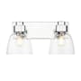 Golden Lighting Remy 2 Light 17" Wide Vanity Light Chrome