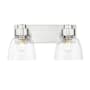 Golden Lighting Remy 2 Light 17" Wide Vanity Light Pewter