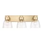 Golden Lighting Remy 3 Light 7" Wide Vanity Light Brushed Champagne Bronze