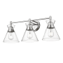 Golden Lighting Malta 3 Light 26" Wide Vanity Light Chrome
