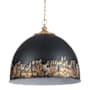 Golden Lighting Alison 5 Light 21" Wide Pendant Vintage Gold / Antique Matte Navy