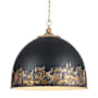 Golden Lighting Alison 5 Light 21" Wide Pendant Vintage Gold / Weathered Black Iron