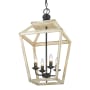 Golden Lighting Haiden 4 Light 16" Wide Taper Candle Pendant Antique Black Iron