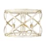 Golden Lighting Alcott 3 Light 15" Wide Flush Mount Drum Ceiling Fixture Antique Ivory
