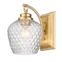 Golden Lighting Adeline 10" Tall Bathroom Sconce with Clear Glass Shade Modern Brushed Gold
