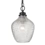 Golden Lighting Adeline 9" Wide Mini Pendant with Clear Glass Shade Matte Black