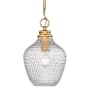 Golden Lighting Adeline 9" Wide Mini Pendant with Clear Glass Shade Modern Brushed Gold