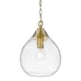 Golden Lighting Ariella 10" Wide Mini Pendant Brushed Champagne Bronze / Hammered Clear Glass