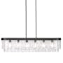 Golden Lighting Ciara 6 Light 42" Wide Linear Pendant Matte Black