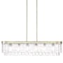 Golden Lighting Ciara 6 Light 42" Wide Linear Pendant White Gold