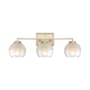 Golden Lighting Elliott 3 Light 25" Wide Vanity Light Brushed Champagne Bronze / Alabaster Glass