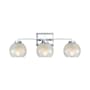 Golden Lighting Elliott 3 Light 25" Wide Vanity Light Chrome / Alabaster Glass