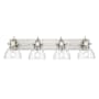Golden Lighting Hines 4 Light 7" Wide Vanity Light Pewter