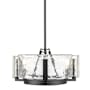 Golden Lighting Aenon 3 Light 17" Wide Drum Chandelier Matte Black