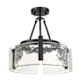 Golden Lighting Aenon 3 Light 17" Wide Semi-flush Ceiling Fixture Matte Black